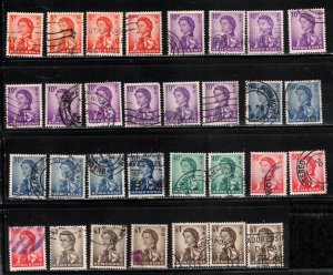 HONG KONG  Scott # 203//212 Used - QEII Short Set With Duplication