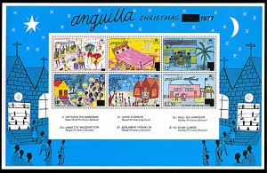 Anguilla 310a, MNH, Christmas 1977 overprinted souvenir sheet