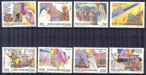 Vatican 1986 Visits of Pope John Paul II Mi. 899/906 MNH