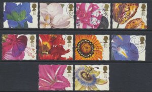 GB   Sc# 1713-1722  SG 1955-1964  Used Flowers 1997  see details  / scans
