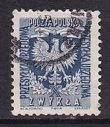 Poland    #O30  used  1954  official stamp blue