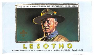 LESOTHO BOY SCOUTS SCOTT #44 FDC FIRST DAY COVER & 362a BOOKLET 1967 & 1982