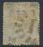 Barbados SG 22 SC# 15  Used  Grass Green rough perf 14-16  see scans and details