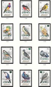 Aitutaki #O17-O28 Birds Sheet (MNH) CV $41.35