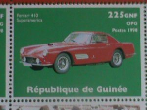 1998-GUINEA STAMP-CLASSIC RACE CAR & THE WINNERS- MINT-NH FULL STAMP SHEET
