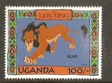 Uganda 1994 Disney´s The Lion King-Scar Cartoon Sc 1266h MNH