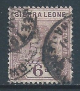 Sierra Leone #42 Used 6p Queen Victoria