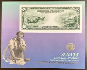 BEP B119 Souvenir Card $10.00 Federal Reserve Note  - Canceled and Uncanceled