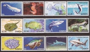 Samoa - 2014 Endangered Marine Life & Reptiles - 12 Stamp Set - Scott #1167-78