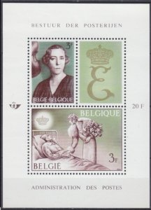 1966 Belgium 1423-24/B35 Music and Queen Elizabeth