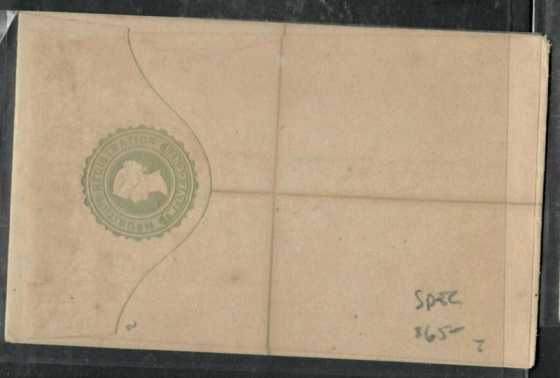 MAURITIUS COVER (P0506B) QV 12 RLE UNUSED SPECIMEN