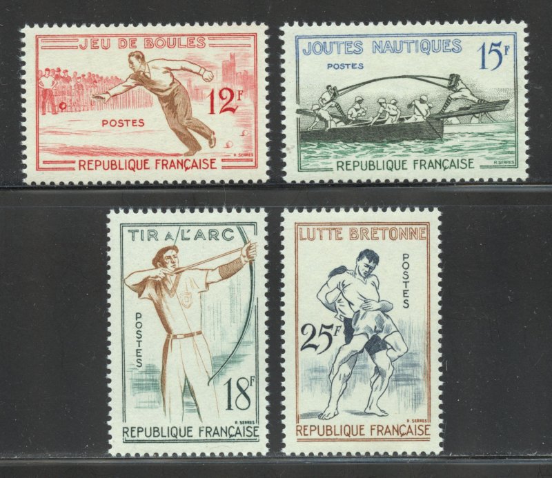 France Scott 883-86 MNHOG - 1958 Sports Issue - SCV $6.00