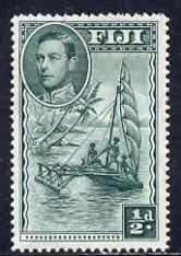 Fiji 1938-55 KG6 1/2d native Sailing Canoe P14 mounted mi...