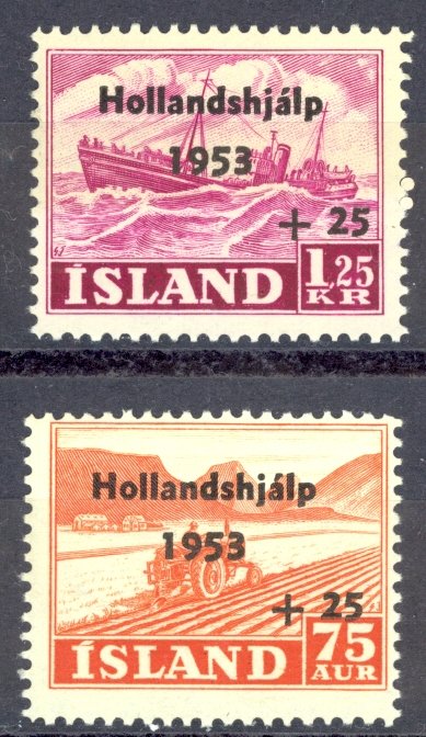 Iceland Sc# B12-B13 MH 1953 Semi-Postals