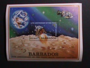 BARBADOS-1979-10TH ANNIVERSART OF 1ST MAN LANDING ON THE MOON MNH-S/S-VF