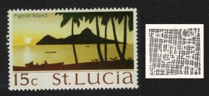 St. Lucia Pigeon Island 15c Ww12 Sideways 1970 MNH SG#283