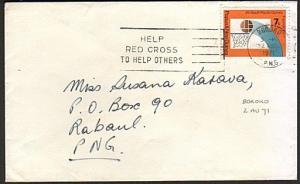 PAPUA NEW GUINEA 1971 cover ex BOROKO Help Red Cross slogan................74171