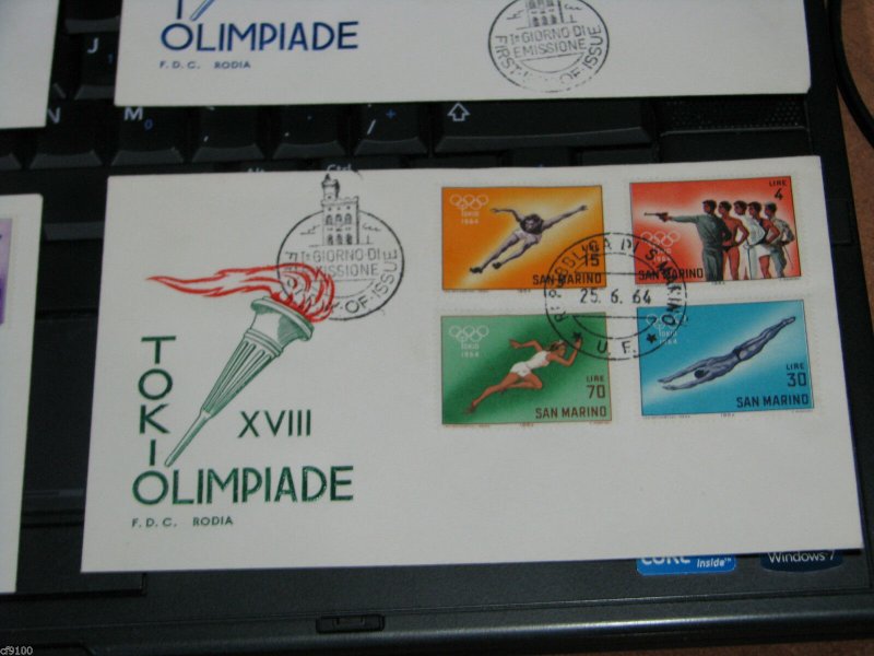 San Marino 1964 Tokyo Summer Olympics FDC 