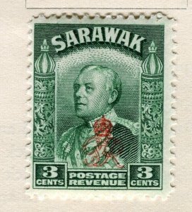 SARAWAK; 1947 early Brooke issue fine mint hinged 3c. value