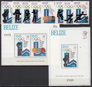 Belize - 1980 Olympic Games Sc# 503/512 - MNH (2122)