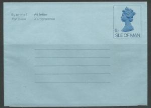 Isle of Man  QE II Aerogramme - 6p.   (1 ) Mint NH