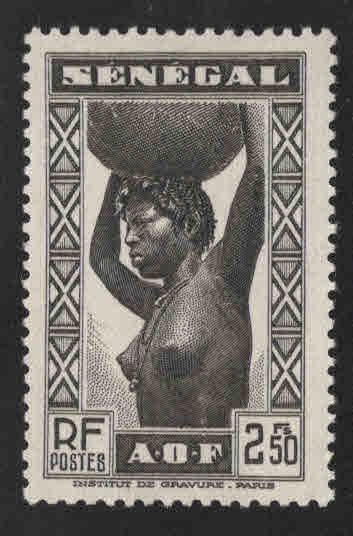 Senegal Scott 187 MH* Sengalese Woman stamp 1940
