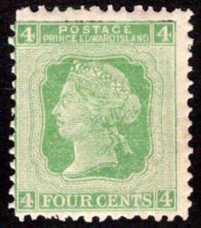 Scott 14, PEI, Prince Edward Island, Canada, G/VG, p.12.5, MHOG, QV, 1872