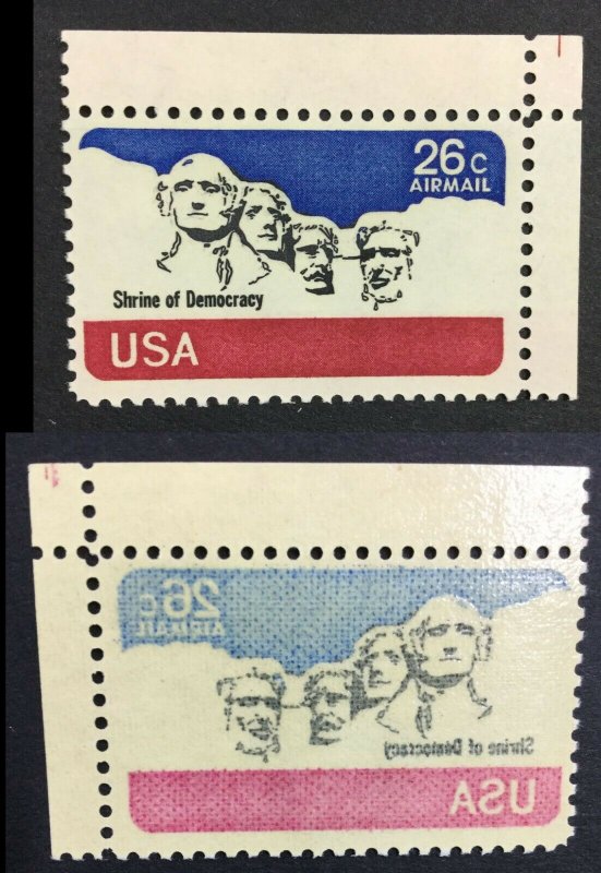 MOMEN: US STAMPS #C87 VAR. OFFSET MINT OG NH LOT #41202