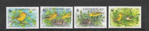 BIRDS - BARBADOS #795-8  WWF  MNH