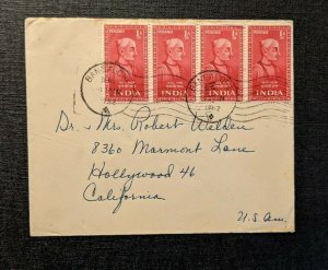 1952 Bangalore India Cover to Hollywood California USA