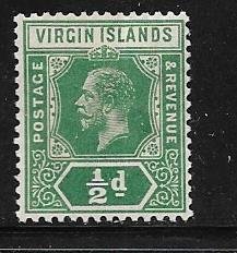 British Virgin Islands #38 1/2p George V  (MH) CV$4.25