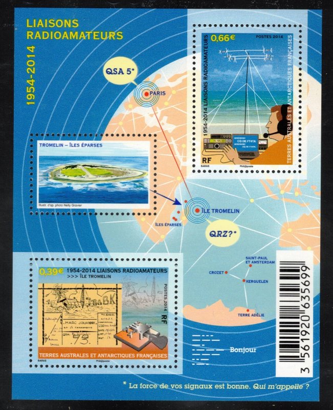 FRENCH ANTARCTIC 2014 Amateur Radio; Scott 513, Yvert F720; MNH