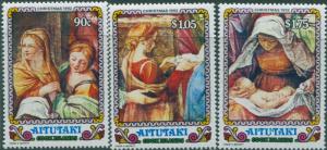 Aitutaki 1992 SG643-645 Christmas MNH