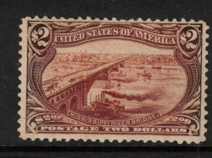 USA #293 Very Fine Mint Very Lightly Hinged **With Certificate** 