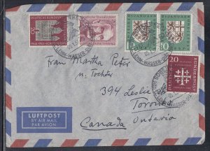 Germany Scott 818-20- Jan 05, 1951 Cover to Canada