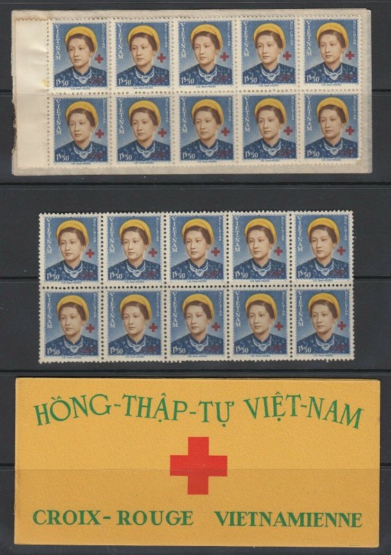 Vietnam, Scott B1, MNH two panes (exploded booklet)