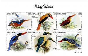 SIERRA LEONE - 2023 - Kingfishers - Perf 6v Sheet - Mint Never Hinged