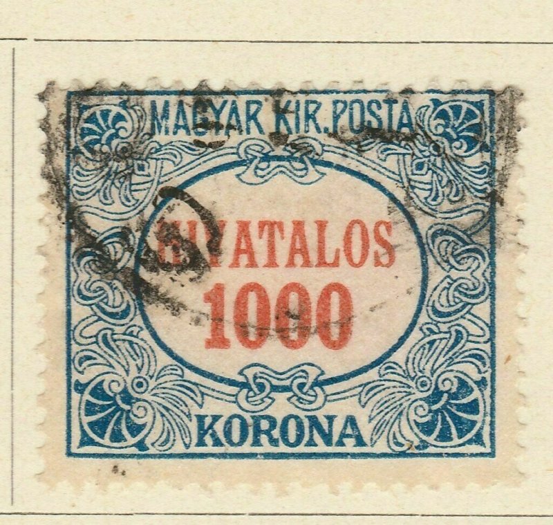 A6P8F78 Ungarn Hongrie Hungría Hungary Official Stamp 1921-23 1000k used