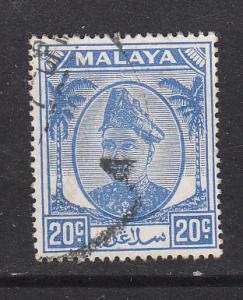 Malaya Selangor 1949 Sc 98 20c ultramarine Used