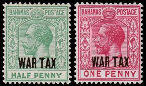 BAHAMAS SC#MR6-MR7 War Tax (1918) MH