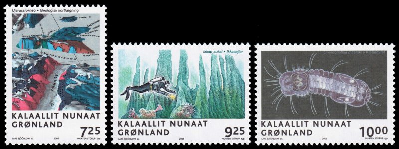 Greenland Scott 456-458 (2005) Mint NH VF Complete Set, CV $10.00 C