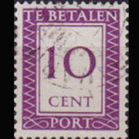 SURINAM 1950 - Scott# J40 Numeral 10c Used