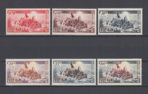 South Vietnam 1955 Refugees Full Set Sc#30/35 MNH Luxe (White Gum)