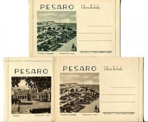 Pesaro - Lot of three illustrated letters