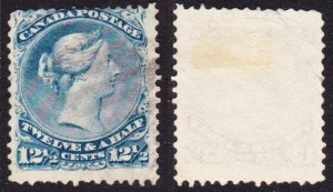 Canada #28 used 12-1/2-cent queen CV $125