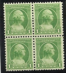 705  1c Block of 4 MNH F/VF Centering