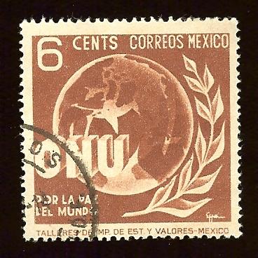 Mexico 814 6c World Peace Allegory used