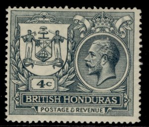 BRITISH HONDURAS GV SG123, 4c slate, LH MINT. Cat £14.