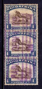 South Africa - Scott #43c - Strip/3 - Used - See description - SCV $48