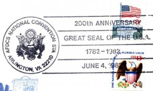 US SPECIAL PICTORIAL POSTMARK COVER GREAT SEAL OF THE U.S.A. AFDCS NAT'L CONV